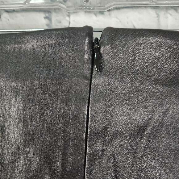 Pearl by lela rose leather susie Pants Sz 4 black zip up stretch A16C - Picture 3 of 5